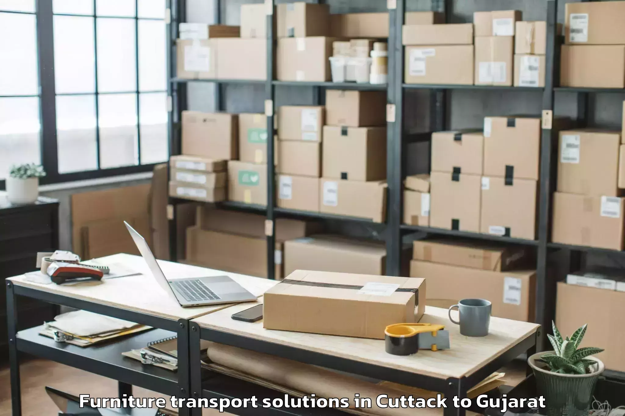 Book Cuttack to Adalaj Furniture Transport Solutions